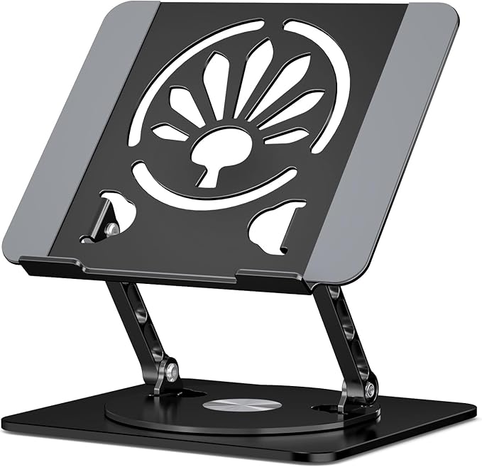 Adjustable Laptop Stand for Desk-360° Rotating Foldable Laptop Holder Ergonomic - Image 8