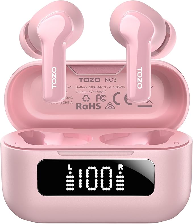 TOZO NC3 Hybrid Active Noise Cancelling Wireless Earbuds by TOZO