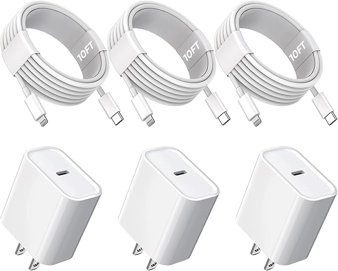 10FT iPhone Fast Charger by TrimDish