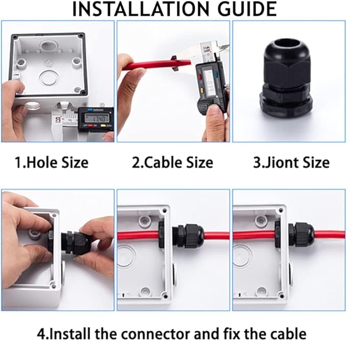 PENGLIN NPT 1/2 Nylon Cable Connector, IP68 Waterproof Strain Relief Cord - Image 7