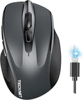 TECKNET Wireless Mouse Rechargeable 4800 DPI Silent USB A & Bluetooth Mouse 6 by Tecknet