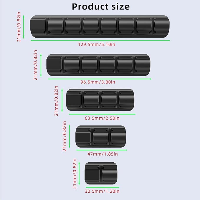 11PCS Cable Management Cord Holder Organizer, Magnetic Cable Clips Adhesive - Image 6