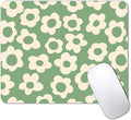 IMAYONDIA Square Mouse Pad Cute, Vintage Green Flowers Mouse Pad, Non-Slip by IMAYONDIA