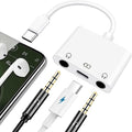 USB-C to Dual 3.5mm Headphone Jack Adapter USB C to 3.5mm Audio Adapter 3 in 1 by Sanjyut