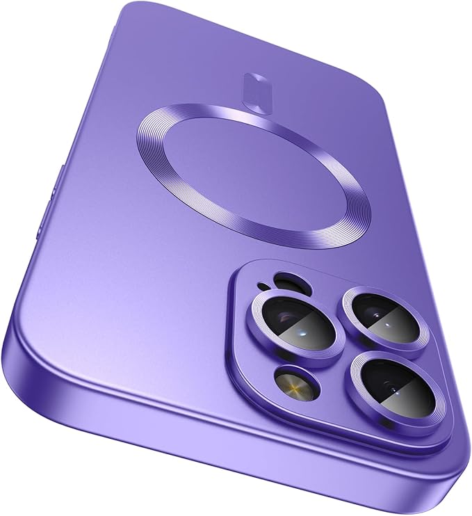 Magnetic for iPhone 16 Pro Case Slim Soft Silicone Bumper Shockproof Metallic by LEKEVO