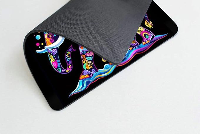 Square Mouse Pad Decorative Patterned Elephant-1, Gaming Mouse Pads - Image 3