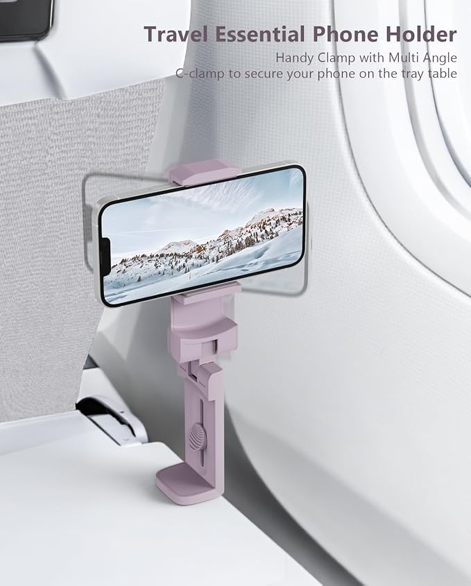 MiiKARE Travel Essentials Airplane Phone Holder, Universal Handsfree Phone Mount - Image 2