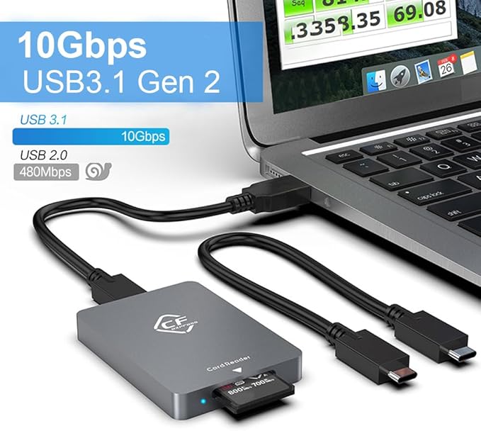 CFexpress Card Reader, USB 3.2 Gen 2 10Gbps CFexpress Tyep B Card Readers - Image 4