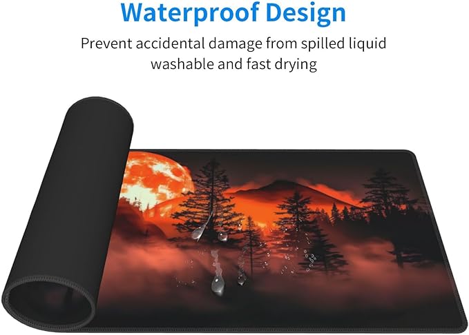 Extended Gaming Mouse Pad, Large Desk Mat XL Anime Mouse Pad Waterproof - Image 3