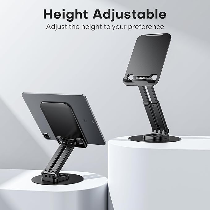 OMOTON Tablet Stand for iPad, Adjustable Tablet Holder for Desk, Portable - Image 3