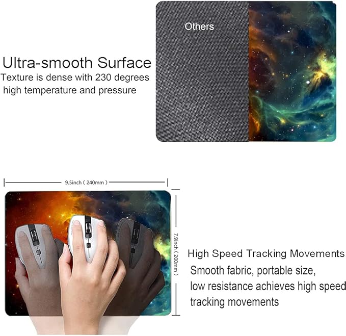 IMAYONDIA Square Galaxy Mouse Mat: Waterproof, Cool Laptop & Computer Mouse Pad - Image 3