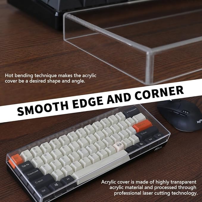 Acrylic Keyboard Dust Cover, 98 Keys Transparent Mechanical Keyboard Protective - Image 5