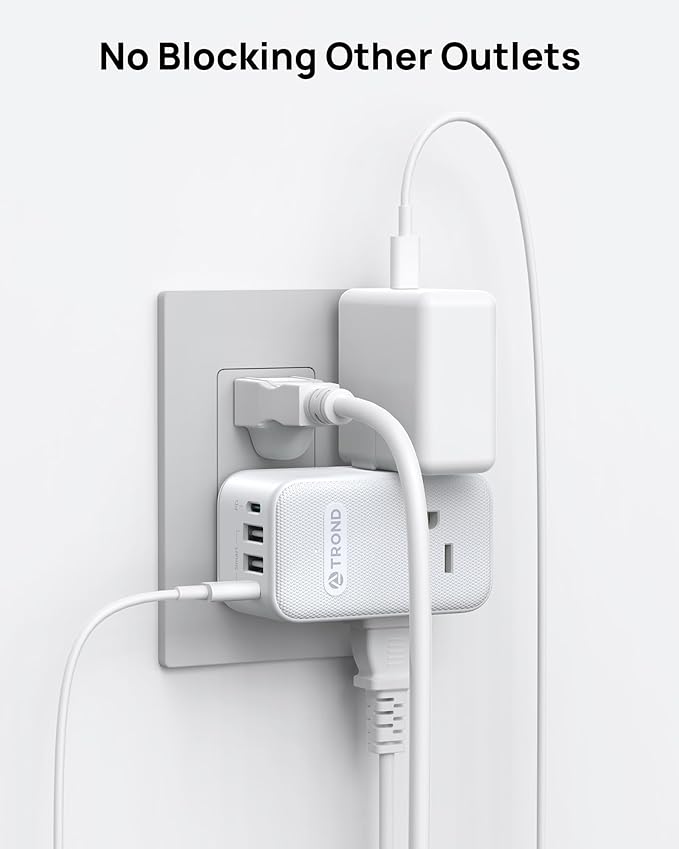 TROND Multi Plug Outlet Extender 2 Pack, 3 Way Outlet Splitter - Image 5