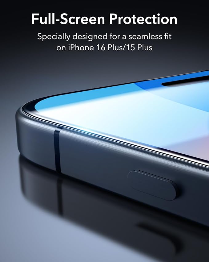 ESR 3 Pack for iPhone 16 Plus/iPhone 15 Plus Screen Protector, Full Coverage - Image 5