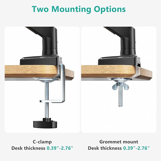WALI Single Monitor Mount, Gas Spring Monitor Arm - Image 7