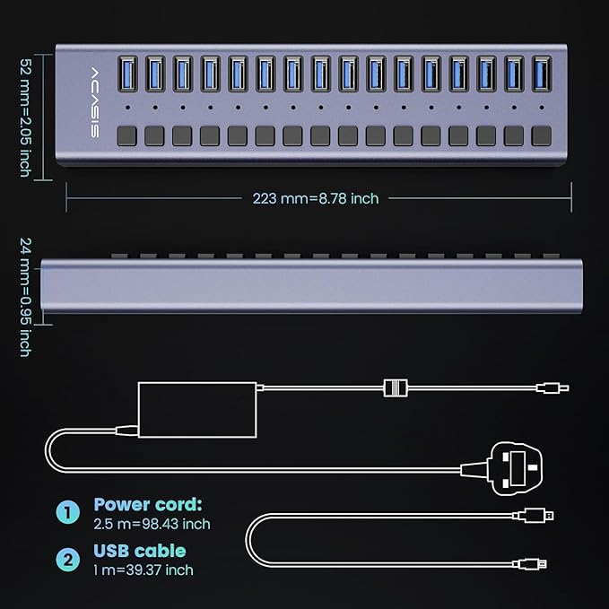 90W Powered USB Hub - Image 7