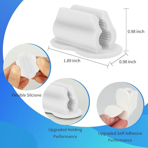 12PCS Pen Holder for Desk, Upgraded Adhesive Pen Pencil Holder for Desk Wall - Image 2