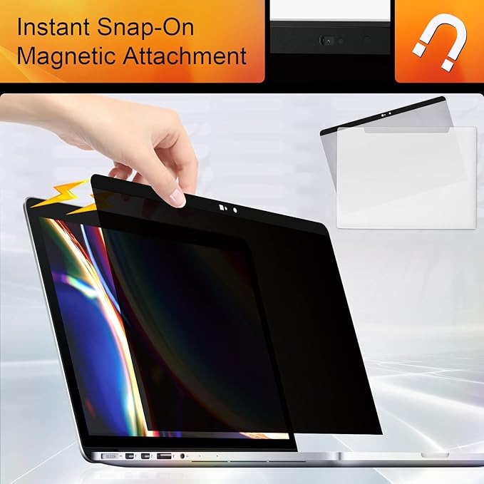 Mamol Privacy Screen MacBook Air 13 Inch, Magnetic Removable Anti Blue Light - Image 5