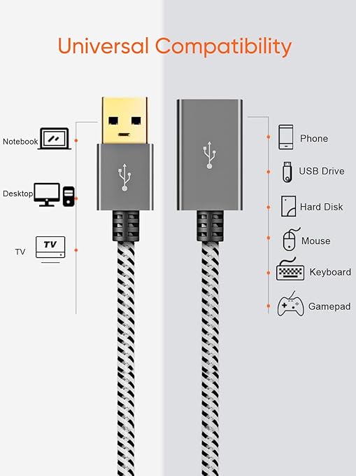 CableCreation 3.3 FT USB 3.0 Extension Cable, USB Male to Female Extender Cord - Image 7