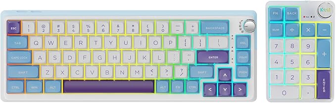 K68 Pro Gaming Keyboard, Layout Compact Wireless Mechanical Keyboard, Gasket by KZZI