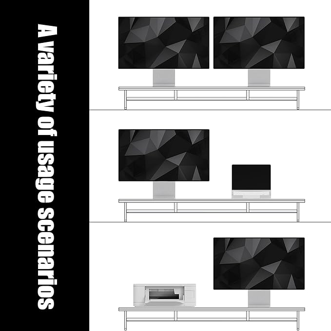 Dual‑Tier Monitor Stand for Modern Desk Setup – Minimalist Wooden and Metal - Image 7
