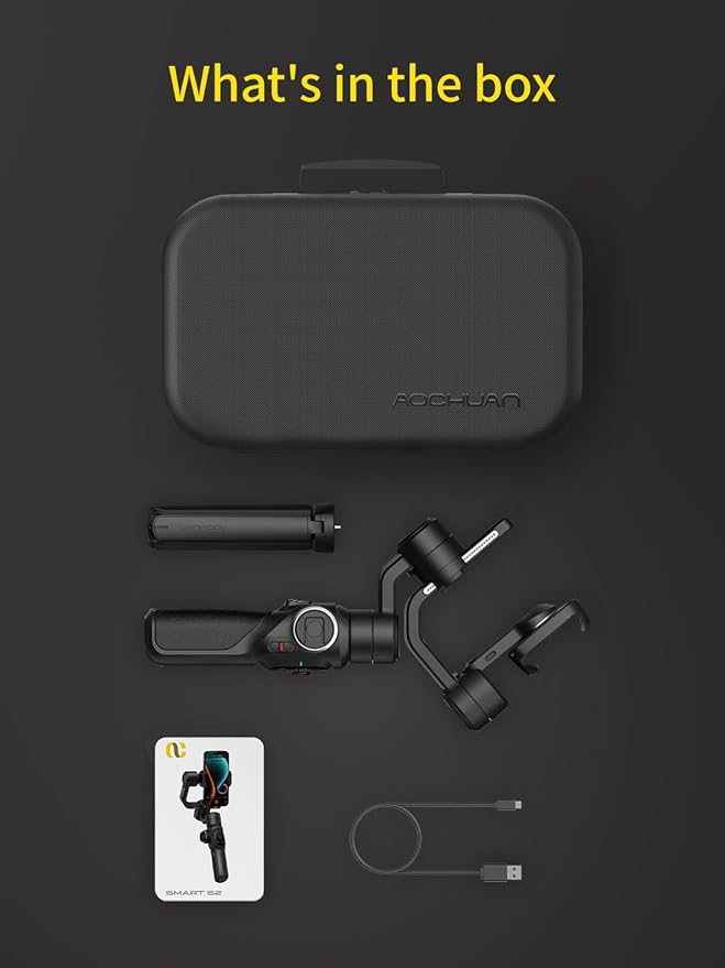 Gimbal Stabilizer for Smartphone, 3-Axis Industry-Standard Gimbal w/360°Rotation - Image 10