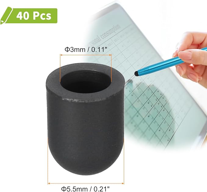 MECCANIXITY 40Pcs Replacement Stylus Pen Tips 5.5mm Conductive Capacitive Touch - Image 2
