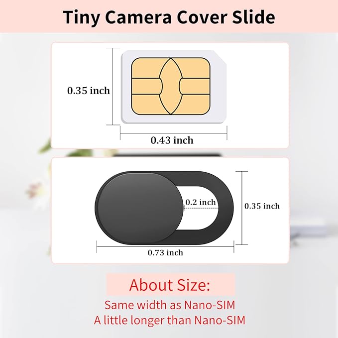 Webcam Cover, 0.03 inch Ultra Thin Laptop Camera Cover Slide - Image 2