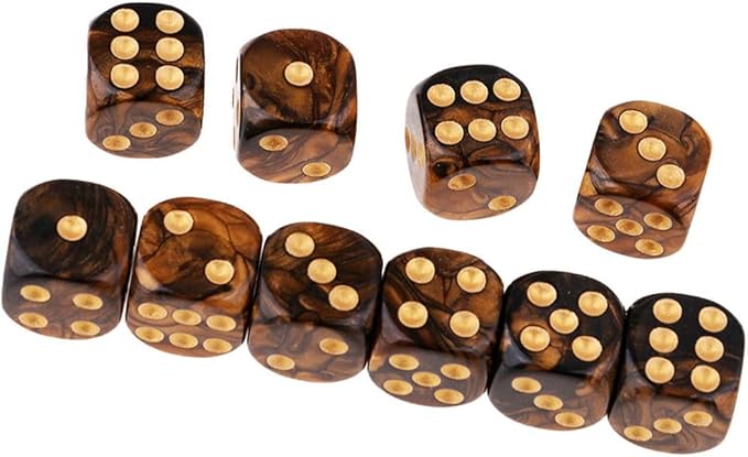 Yiotfandoll 20PCS Polyhedral Dice D6 Dice 16mm Acrylic 6 sided Dice Game Dice - Image 3