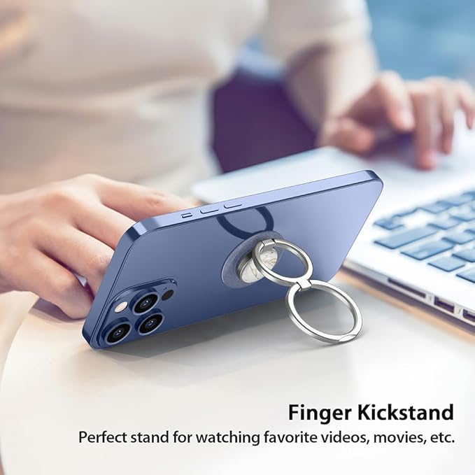 Phone Grip, Phone Ring Holder Finger Kickstand, Foldable & Adjustable Double - Image 4