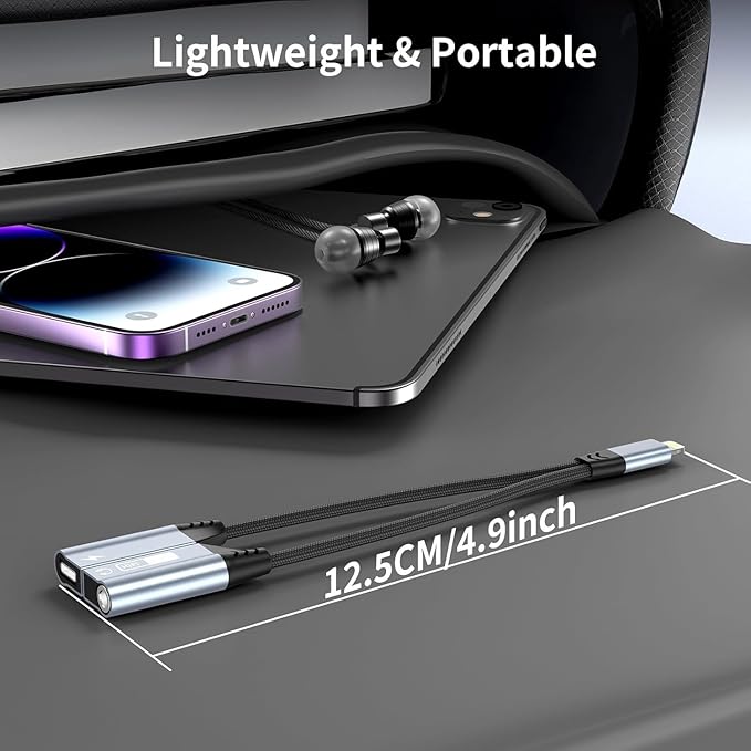 Magnetic Lightning to 3.5mm Headphone Jack Adapter, 2 in 1 iPhone Headphone - Image 8