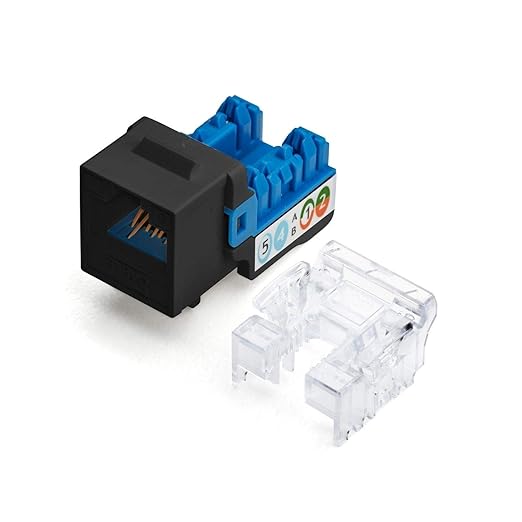 trueCABLE Cat6 Keystone Jack, Unshielded, 90 Degree Punch-Down, PoE++ 100W by trueCABLE