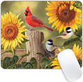 Sunflowers and Songbirds Mouse pad Customized Mousepad Non-Slip Rubber Base by Goodsprout