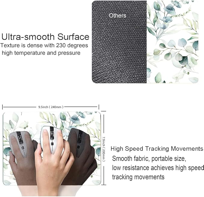 Hokafenle Mouse Pad, Premium-Textured Mousepad Square Waterproof Mouse Mat - Image 3