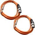 Seismic Audio - SATRXL-F6-2 Pack of 6 Foot 1/4 Inch TRS to XLR Female Patch by SeismicAudio