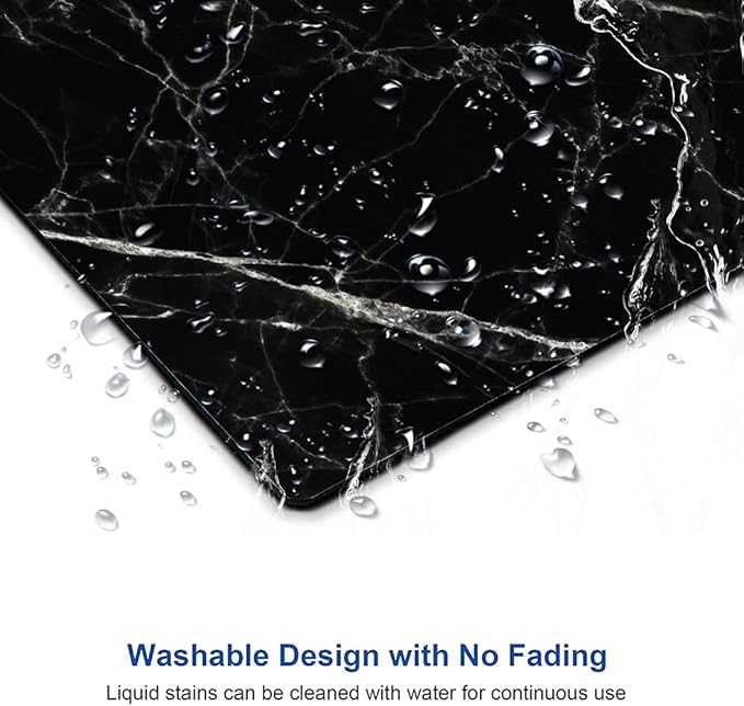 Black Marble Mouse Pad, Square Waterproof Mouse Pad Non-Slip Rubber Base - Image 5