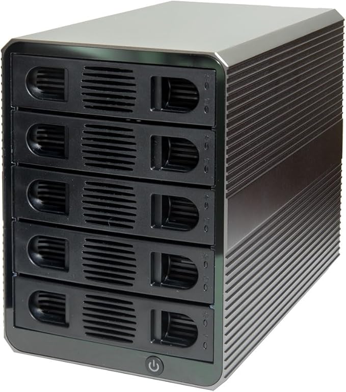 5 Bay USB 3.2 Type-C 10Gbps Daisy-Chain Hard Drive Enclosure DAS, Support 120TB by IOCrest