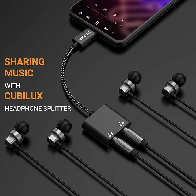 USB C Audio Splitter for 2 Headphones - Image 3
