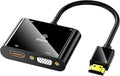 HDMI to VGA and HDMI Adapter, Dual Output 1080P Video Converter by biaze