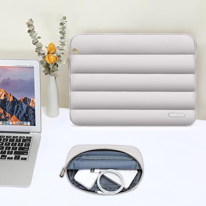 MOSISO 13.3 inch Laptop Case, 13-13.3 inch Puffy Laptop Sleeve Compatible - Image 5