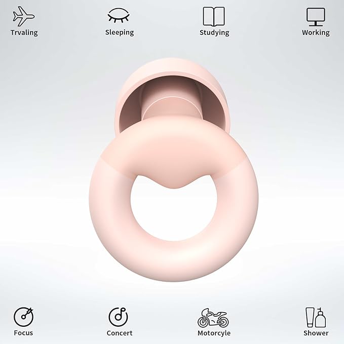 Soft Silicone Earplugs for Sleeping & Noise Reduction - Image 2