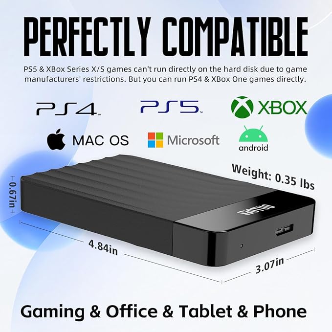Portable External Hard Drive Storage Expansion Mobile HDD USB 3.0 USB-C - Image 3