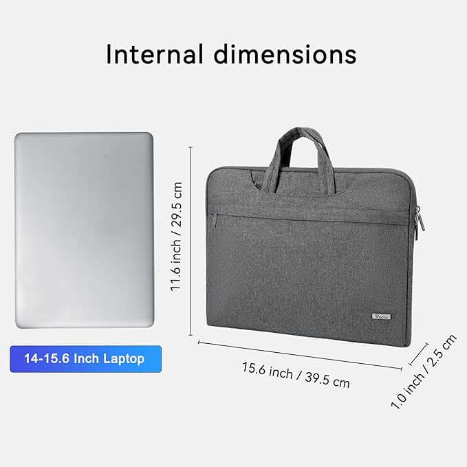 Voova Laptop Bag 15.6 Inch, Waterproof Computer Sleeve Carrying Case - Image 8