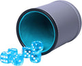 Dice Cup Set PU Leather and Felt-Lined, Quiet Shaking by TOPTAN
