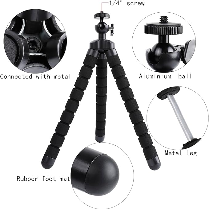 Magnetic Flexible Tripod for iPhone, Mini Bendable Tripod Stand - Image 4