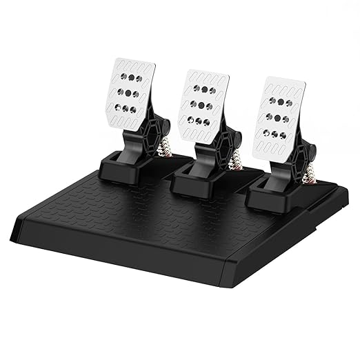 DOYO Racing Pedals, PC Gaming Steering Wheel Metal Pedal Set by GAME+ACCESSORIES