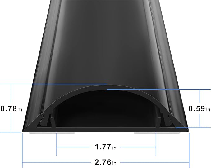 Cord Cover Floor 34in, Large Capacity Floor Cable Cover, Hard PVC Cord Hider - Image 8