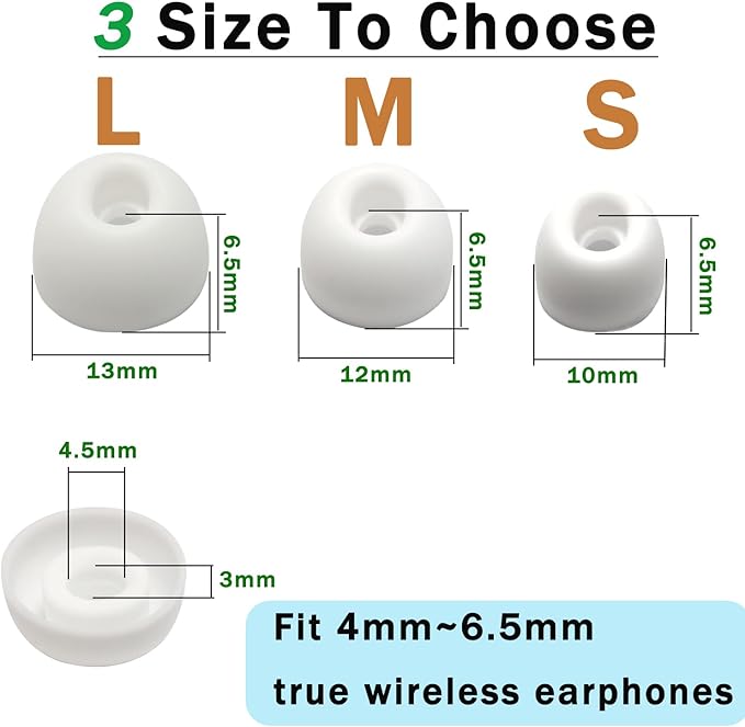 Earbuds Tips Replacement Universal Oval Earbuds Tips - Image 4