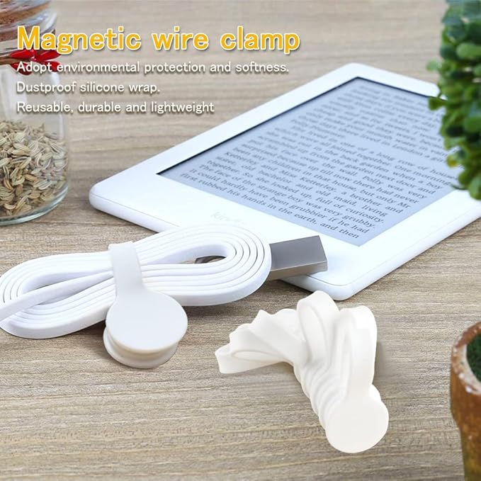 Viaky 6PCS Silicone Cable Straps Reusable Twist Noticeboard Fridge Magnets Ties - Image 3