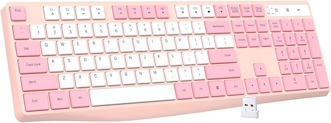 Lovaky Wireless Keyboard, 2.4G Ergonomic Wireless Computer Keyboard, Enlarged by LovakyOfficeExpert